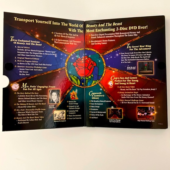 Beauty and the Beast (DVD, 2002, 2-Disc Set, Special Edition) NEW SEALED!! - Picture 4 of 4